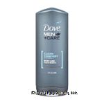 Dove Men + Care body and face wash, clean comfort, mild comfort Center Front Picture