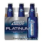 Bud Light Platinum light beer, triple filtered, 6% alc. by vol., 12-fl. oz. Center Front Picture
