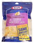 Kraft Natural Cheese colby & monterey jack finely shredded cheese Center Front Picture