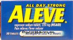 Aleve All Day Strong noproxen sodium tablets, 220mg pain reliever/fever reducer Center Front Picture