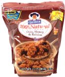 Quaker  100% Natural Granola; oats, honey & raisins, two bags Center Front Picture