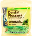Top Care  dental flossers, mint flavor Center Front Picture