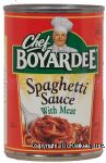 Chef Boyardee  spaghetti sauce with meat Center Front Picture