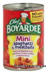 Chef Boyardee Mini spaghetti & meatballs in tomato sauce Center Front Picture