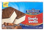 Blue Bunny Simply Vanilla vanilla ice cream sandwiches, 8-count Center Front Picture