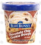 Blue Bunny  chocolate chip cookie dough ice cream Center Front Picture