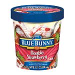 Blue Bunny Frozen Ice Cream Double Strawberry Center Front Picture