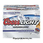 Coors  light beer, 12-fl. oz., glass bottles Center Front Picture
