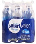 Glaceau smart water vapor distilled water and electrolytes for taste, 6- 1 liter bottles Center Front Picture