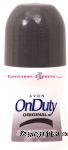 Avon&nbsp;OnDuty&nbsp;original roll-on anti-perspirant deodorant Center Front Picture