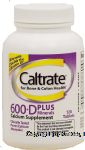 Caltrate&nbsp;for Bone & Colon Health&nbsp;600+d plus minerals, calcium supplement Center Front Picture