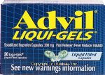 Advil Liqui-Gels pain reliever/fever reducer, ibuprofen capsules, 200 mg, liquigels Center Front Picture