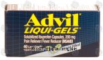 Advil&nbsp;Liqui-Gels&nbsp;pain reliever/fever reducer, ibuprofen capsules, 200 mg, liqui-gels Center Front Picture
