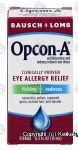 Bausch & Lomb&nbsp;Opcon-A Eye Drops&nbsp;Allergy Itching & Redness Reliever Center Front Picture