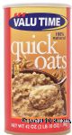 Valu Time&nbsp;&nbsp;quick oats, 100% natural Center Front Picture