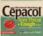 Cepacol&nbsp;&nbsp;sore throat + cough relief, mixed berry flavor, lozenges Center Front Picture