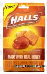 Halls  menthol cough suppressant/oral anesthetic, honey Center Front Picture
