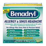 Benadryl&nbsp;&nbsp;allergy & sinus headache relief Center Front Picture