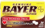 Bayer&nbsp;Genuine Aspirin&nbsp;original strength aspirin coated tablets 325 mg Center Front Picture