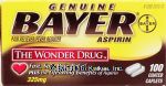 Bayer&nbsp;Genuine Aspirin&nbsp;original strength aspirin coated tablets 325 mg Center Front Picture