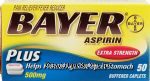 Bayer&nbsp;Plus&nbsp;pain reliever/fever reducer, helps protect against upset stomach, 500 mg Center Front Picture
