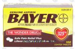 Bayer&nbsp;Genuine&nbsp;pain reliever/fever reducer, coated tablets, 325mg Center Front Picture
