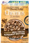 Cheerios Large Size sweetened whole grain oat cereal flavored with peanut butter & cocoa, box Center Front Picture