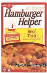 Betty Crocker&nbsp;Hamburger Helper&nbsp;beef taco: pasta, taco sauce mix & cheese topping mix Center Front Picture