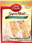 Betty Crocker&nbsp;Super Moist&nbsp;party rainbow chip cake mix Center Front Picture