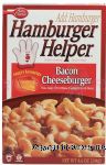Betty Crocker&nbsp;Hamburger Helper&nbsp;bacon cheeseburger pasta sauce mix & cheese topping mix with bacon makes 5 1-cup servings Center Front Picture