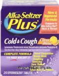 Alka Seltzer&nbsp;Plus&nbsp;cold & cough medicine effervescent tablets, citrus blend flavor Center Front Picture