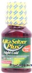 Alka Seltzer&nbsp;Plus&nbsp;night cold medicine, alcohol free, berry flavor Center Front Picture