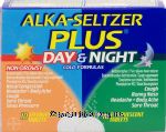 Alka Seltzer&nbsp;Plus&nbsp;day & night  relief of cold symptoms, effervescent tablets Center Front Picture