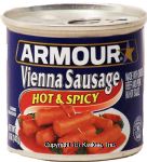 Armour&nbsp;Vienna Sausage&nbsp;Hot & Spicy Center Front Picture