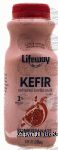 Lifeway  kefir cultured, 1% milkfat, lowfat milk, pomegranate, plastic bottle Center Front Picture
