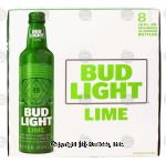 Bud Light Lime beer with natural lime, 16-fl. oz. reclosable aluminum bottles Center Front Picture