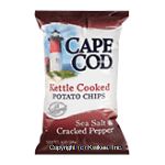 Cape Cod&nbsp;&nbsp;kettle cooked potato chips, sea salt & cracked pepper Center Front Picture