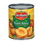 Del Monte&nbsp;&nbsp;yellow cling peach halves in heavy syrup Center Front Picture