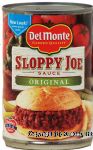 Del Monte&nbsp;Sloppy Joe Sauce&nbsp;Original Recipe Center Front Picture