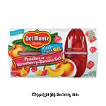 Del Monte&nbsp;Fruit & Gel Lite&nbsp;Peaches In Strawberry-Banana Gel 4 Pk Center Front Picture