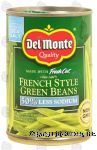 Del Monte Fresh Cut blue lake french style green beans, 50% less sodium Center Front Picture