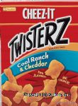 Cheez-it&nbsp;Twisterz&nbsp;baked cheese snacks, two flavors; cool ranch & cheddar Center Front Picture