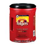 Folgers&nbsp;&nbsp;ground coffee classic roast, medium, rich, pure taste, makes 380 6-oz cups Center Front Picture