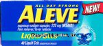Aleve&nbsp;&nbsp;pain reliever/fever reducer, naproxen sodium capsules, 220 mg, liquid gels Center Front Picture