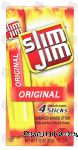Slim Jim&nbsp;&nbsp;original smoked snack stick, 4-sticks Center Front Picture