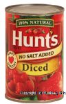 Hunt's  diced tomatoes, no salt added Center Front Picture