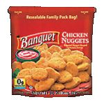 Banquet Boneless&nbsp;Chicken Nuggets&nbsp;Breaded Patties Family Pk   Center Front Picture