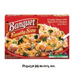 Banquet&nbsp;family size&nbsp;creamy broccoli chicken & cheese with rice Center Front Picture