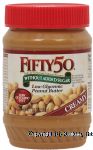 Fifty 50&nbsp;Half Our Profits Fund Diabetes Research&nbsp;low glycemic creamy peanut butter without added sugar Center Front Picture