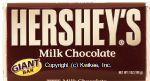Hershey's  milk chocolate candy bar, giant bar Center Front Picture